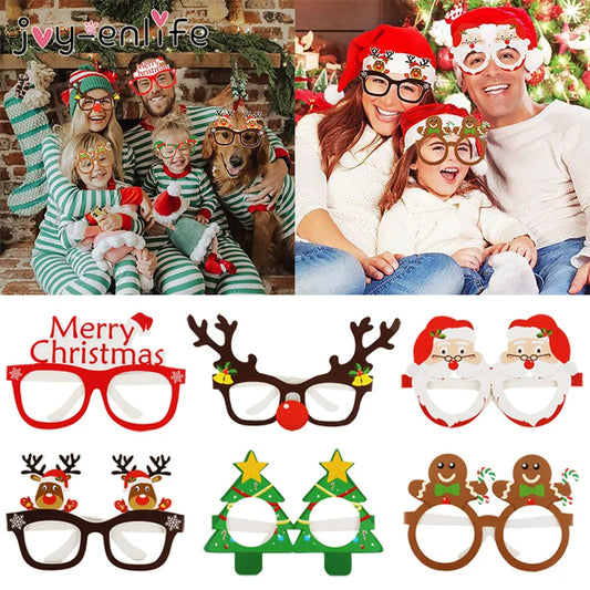 Gafas de Navidad de 9 piezas para decoración del hogar