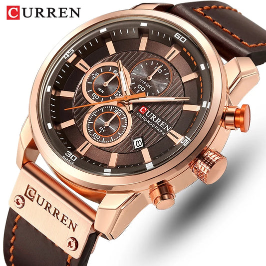 CURREN-Reloj deportivo de lujo para hombre, reloj masculino