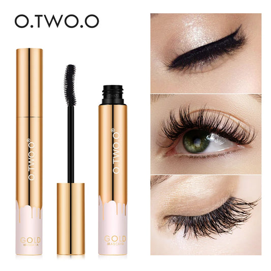 O.TWO.O Oferta nueva máscara, extensiones para pestañas color negro con cepillo, maquillaje de alta duración