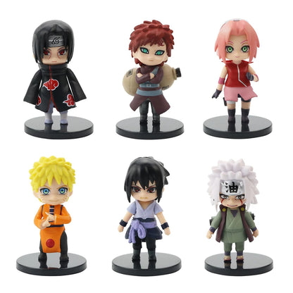 Figuras de Anime de Naruto Shippuden, Hinata, Sasuke, Itachi, Kakashi, Gaara, versión Q, juguetes de PVC, muñecas