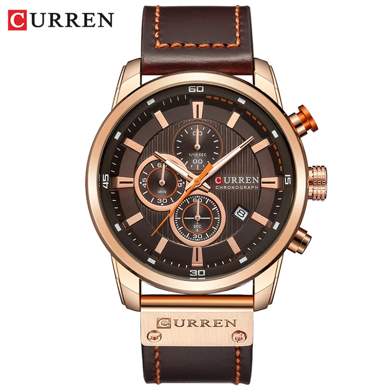 CURREN-Reloj deportivo de lujo para hombre, reloj masculino