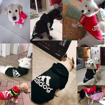 Adidog-Sudadera con capucha de algodón para perros pequeños