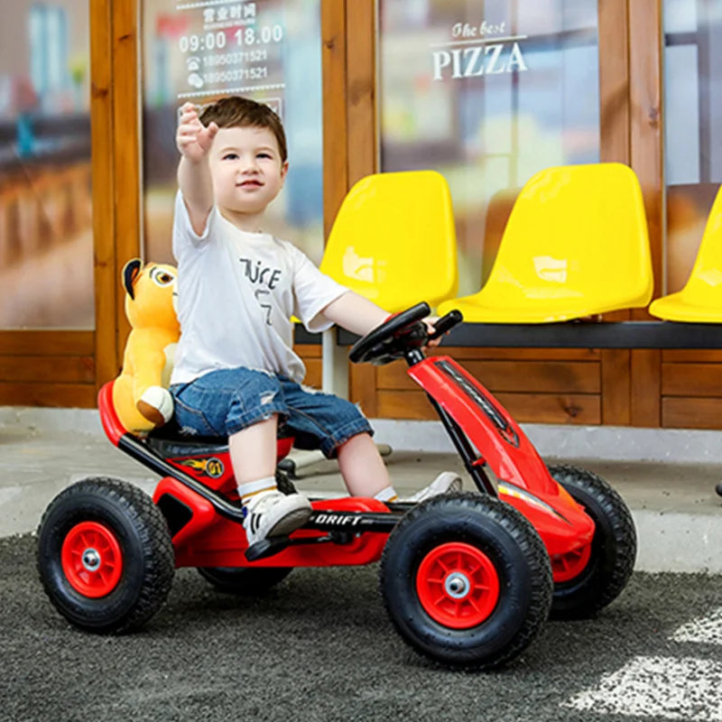 Kart plegable para niños, 4 ruedas, asiento ajustable, coche de juguete, 2 a 8 años, envío directo