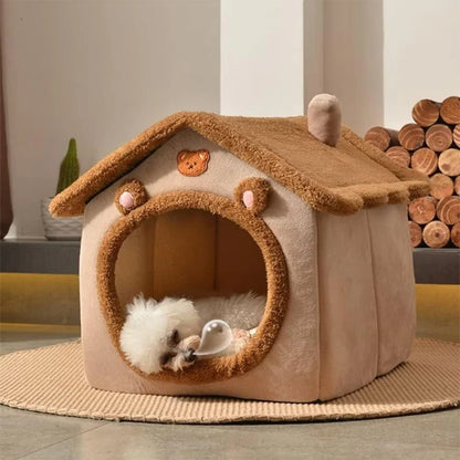 Casa plegable para dormir para mascotas, cubo para gatos lavable y extraíble, casa oculta, cueva para cachorros, sofá, cama para mascotas, casa para perros pequeños, gatos medianos