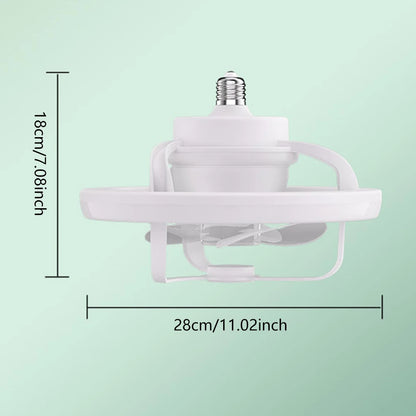 Ventilador de techo inteligente con Control remoto, luz LED RGB E27, Aroma incorporado, giratorio de 360 grados