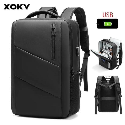 XOKY-mochila para ordenador portátil de negocios para hombre, morral expandible de gran capacidad de 18 pulgadas.