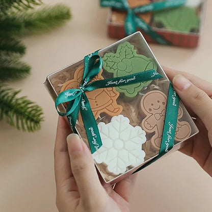 Velas de aroma terapia de Navidad, caja de regalo portátil, árbol de Navidad, hombre de jengibre.