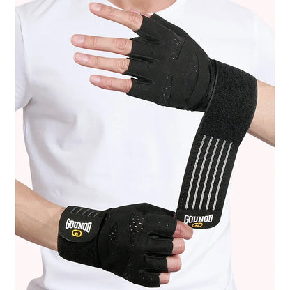 Guantes de levantamiento de pesas, soporte de pulsera, transpirables, antideslizantes, para deportes, gimnasio, culturismo, levantamiento de pesas,