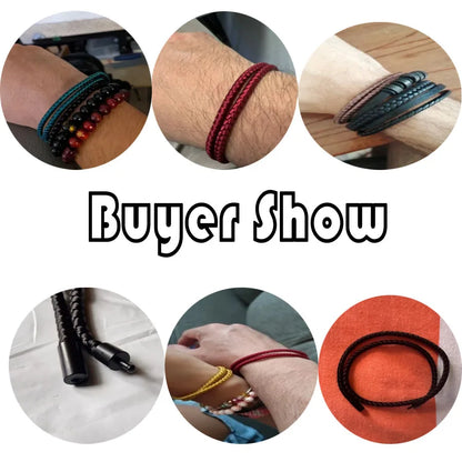 Pulsera de cuerda de quilla de estilo Simple para hombre, brazalete cruzado, pulsera náutica, regalos para él