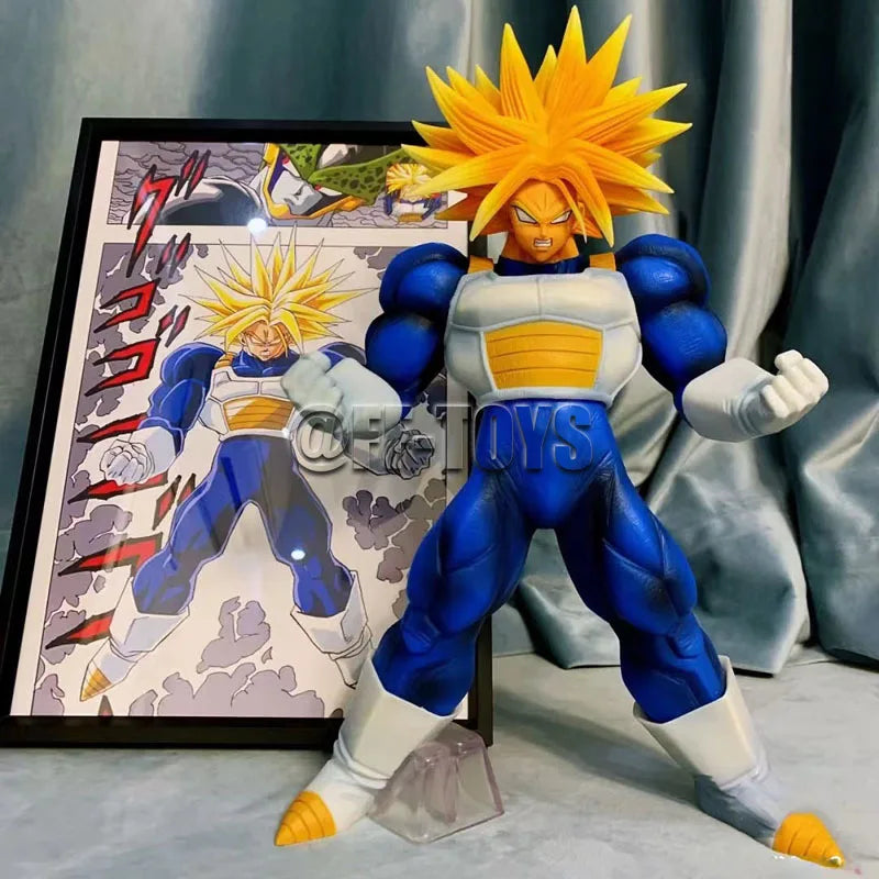 Figuras de acción de Dragon Ball Z, Super Trunks de PVC de 25cm, Super Saiyan Gotenk.