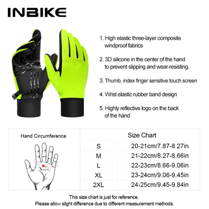 Guantes de ciclismo de invierno para hombre y mujer, guantes cálidos de lana para andar en bicicleta