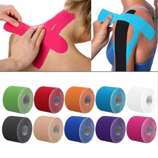 Cinta de kinesiología atlética, vendaje de alivio del dolor muscular, Elastoplast, recuperación deportiva, gimnasio, resistente al agua, tenis, 5M