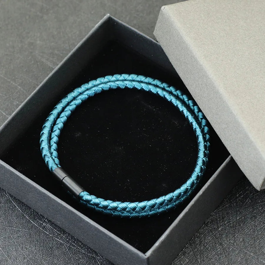 Pulsera de cuerda de quilla de estilo Simple para hombre, brazalete cruzado, pulsera náutica, regalos para él