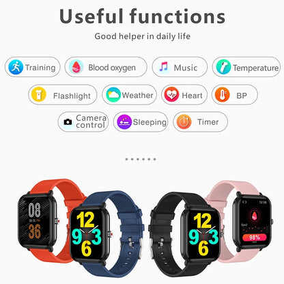 Reloj inteligente deportivo para hombre y mujer, pulsera con control de la temperatura corporal y del oxígeno en sangre