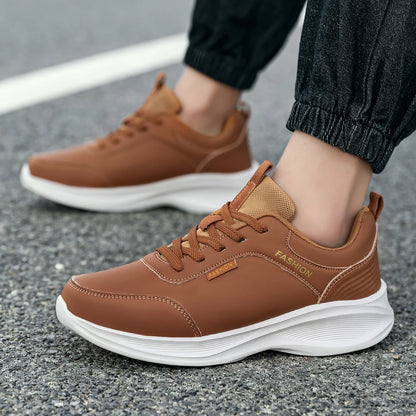 Zapatillas de deporte informales transpirables para hombre, zapatos planos ligeros a la moda, calzado deportivo para caminar.