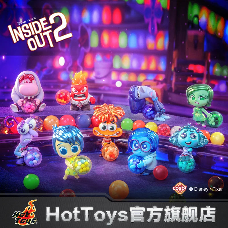 Disney-figuras de Pixar Inside Out 2 para niños, Mini muñeca coleccionable de la película, de la alegría, la ansiedad, el asco, Cosbi