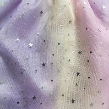 Vestido de princesa de estrella de malla de dibujos animados para niños (Casa de muñecas)