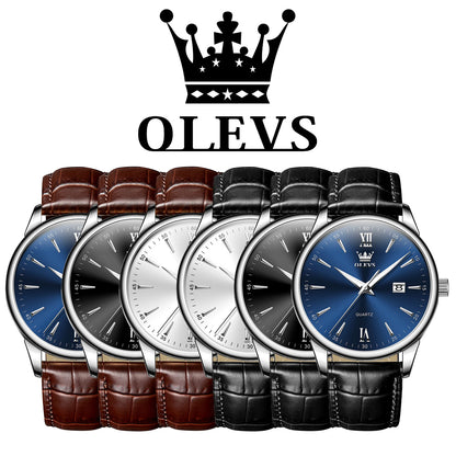 Relojes de lujo para Hombre, Reloj de cuero de moda de alta calidad para Hombre, Reloj de pulsera de cuarzo clásico Original resistente al agua