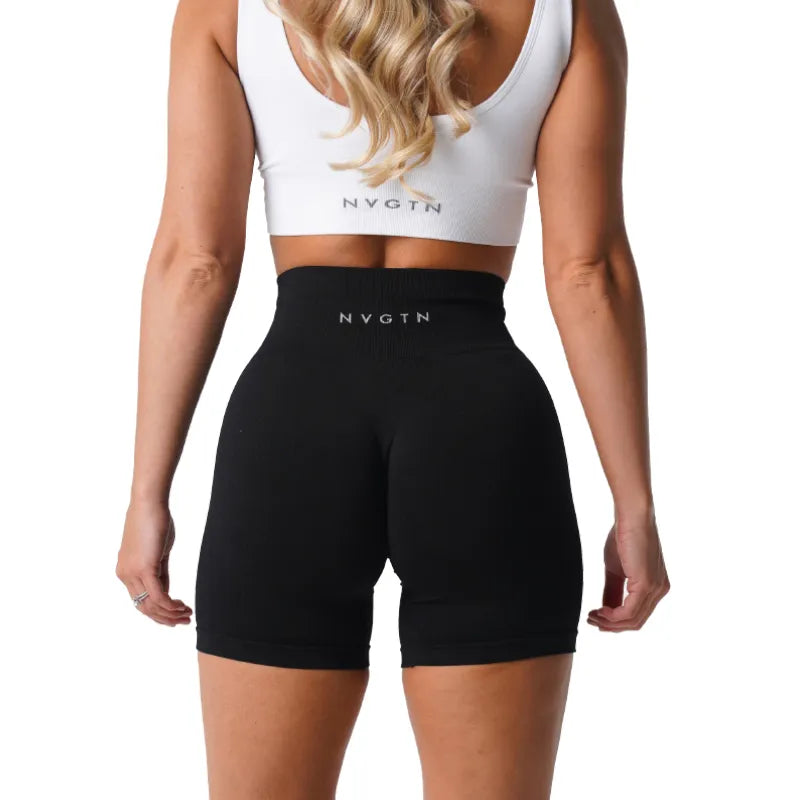 NVGTN-pantalones cortos de LICRA sin costuras para mujer, mallas suaves de entrenamiento.