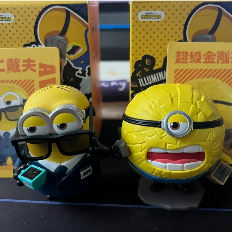 Figuras de acción de Minion para niños, muñecos de Anime, adornos de Pvc.