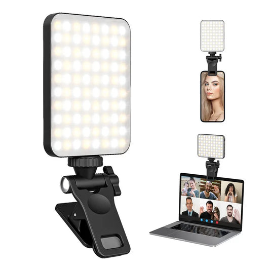 Mini luz Led con Clip para teléfono móvil, luz Led para Selfie, 3000K-6500K, regulable con batería para teléfonos inteligentes Iphone, Samsung, Huawei y Xiaomi