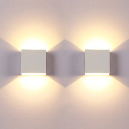 Apliques de pared LED, paquete de 2, lámpara de pared interior moderna de 6W