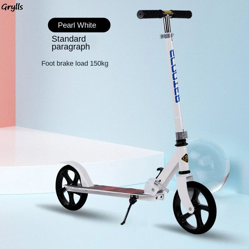 Grylls-patineta con freno de mano para adultos, Scooter de movilidad urbana.