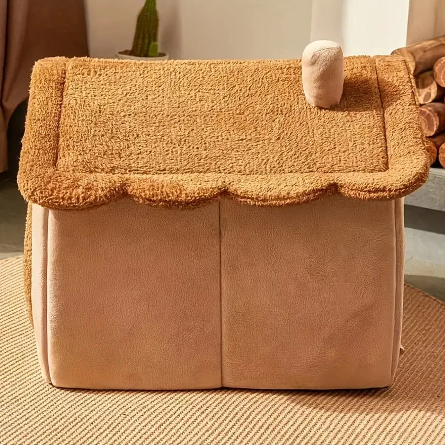 Casa plegable para dormir para mascotas, cubo para gatos lavable y extraíble, casa oculta, cueva para cachorros, sofá, cama para mascotas, casa para perros pequeños, gatos medianos