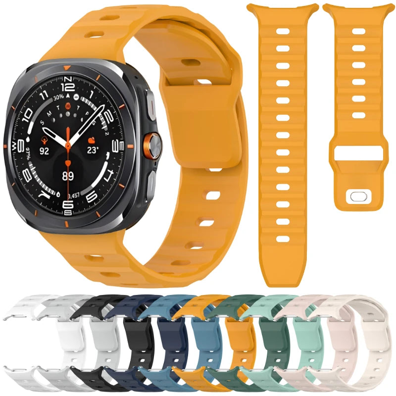 Correa de silicona deportiva para Samsung Galaxy Watch 7, pulsera Ultra de 47mm, accesorios para Samsung Galaxy Watch Ultra de 47mm