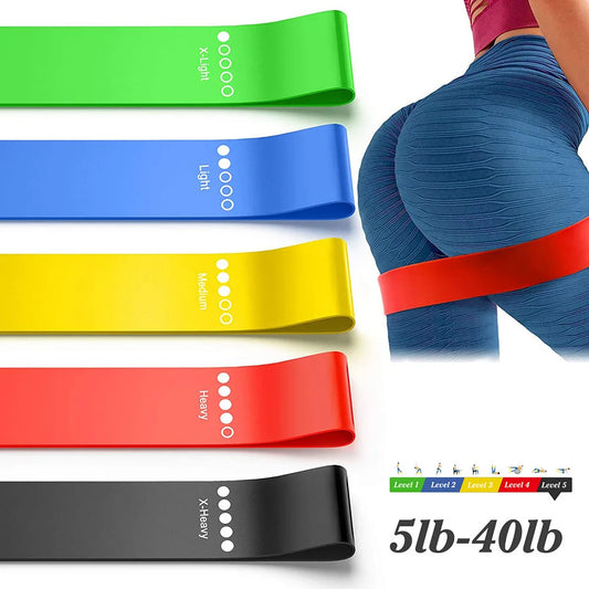 Bandas elásticas para gimnasio, equipo de entrenamiento de Fitness, bandas de resistencia para Yoga.