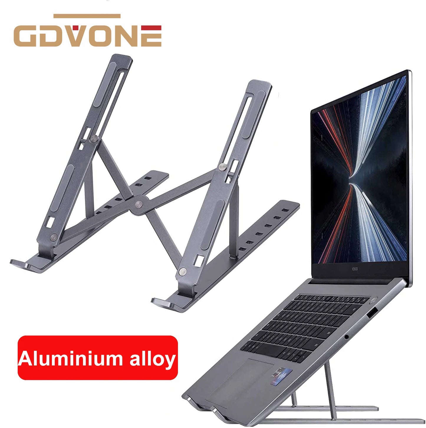 Soporte plegable para ordenador portátil, base de aluminio para tableta, Ipad