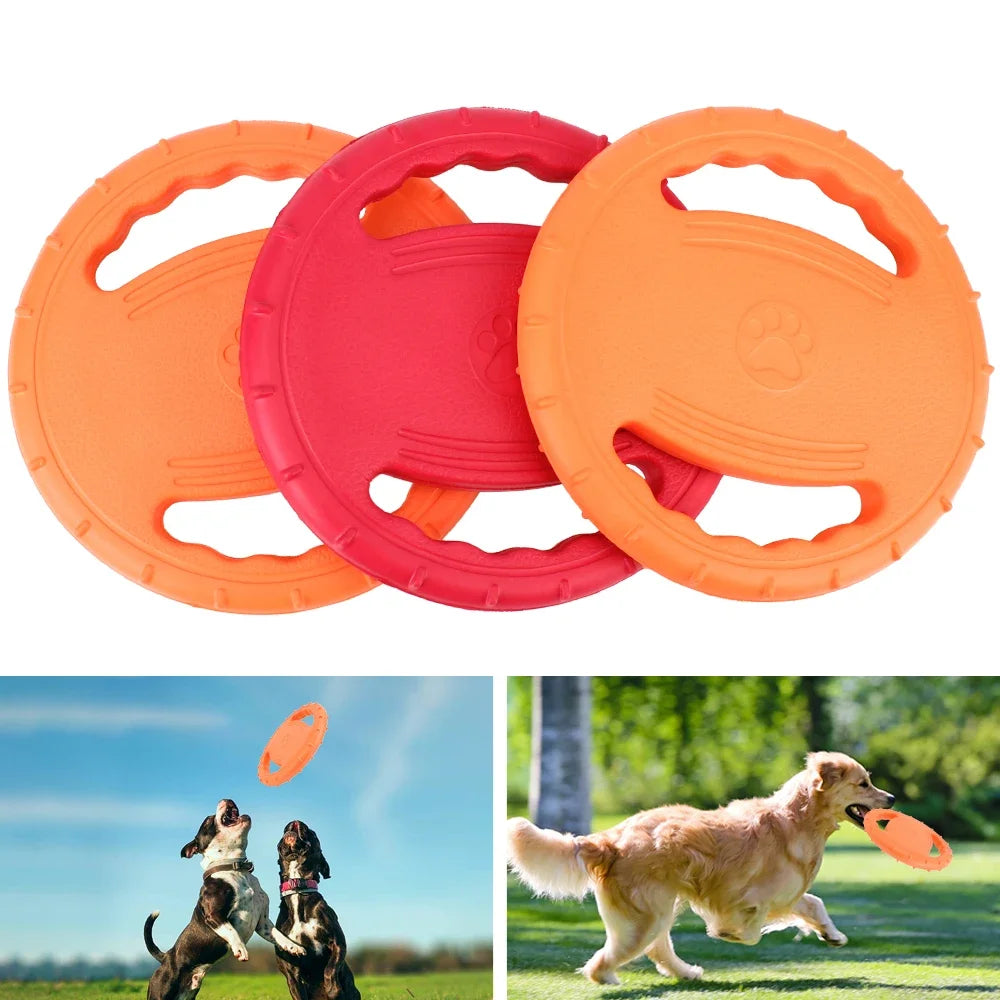 Disco volador de EVA para mascotas, anillo de tracción de entrenamiento para perros, juguete flotante resistente a las mordeduras.