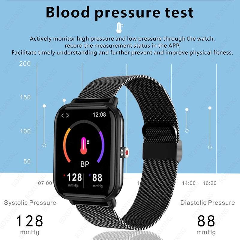 Reloj inteligente deportivo para hombre y mujer, pulsera con control de la temperatura corporal y del oxígeno en sangre