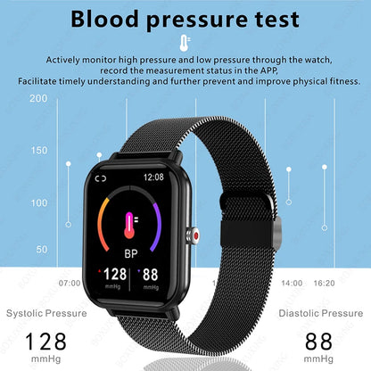 Reloj inteligente deportivo para hombre y mujer, pulsera con control de la temperatura corporal y del oxígeno en sangre