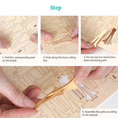 DIY-rompecabezas de madera 3D para niños