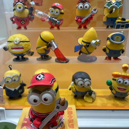 Figuras de acción de Minion para niños, muñecos de Anime, adornos de Pvc.