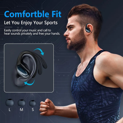 Auriculares Bluetooth 5,3, auriculares inalámbricos verdaderos con botón de micrófono.